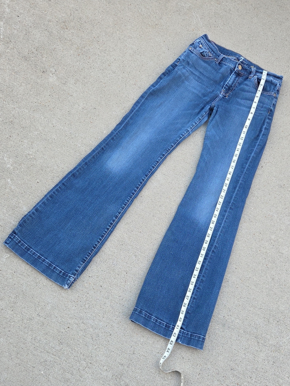 7 For All Mankind Dojo Jeans flared leg Sz 29 - Picture 8 of 8